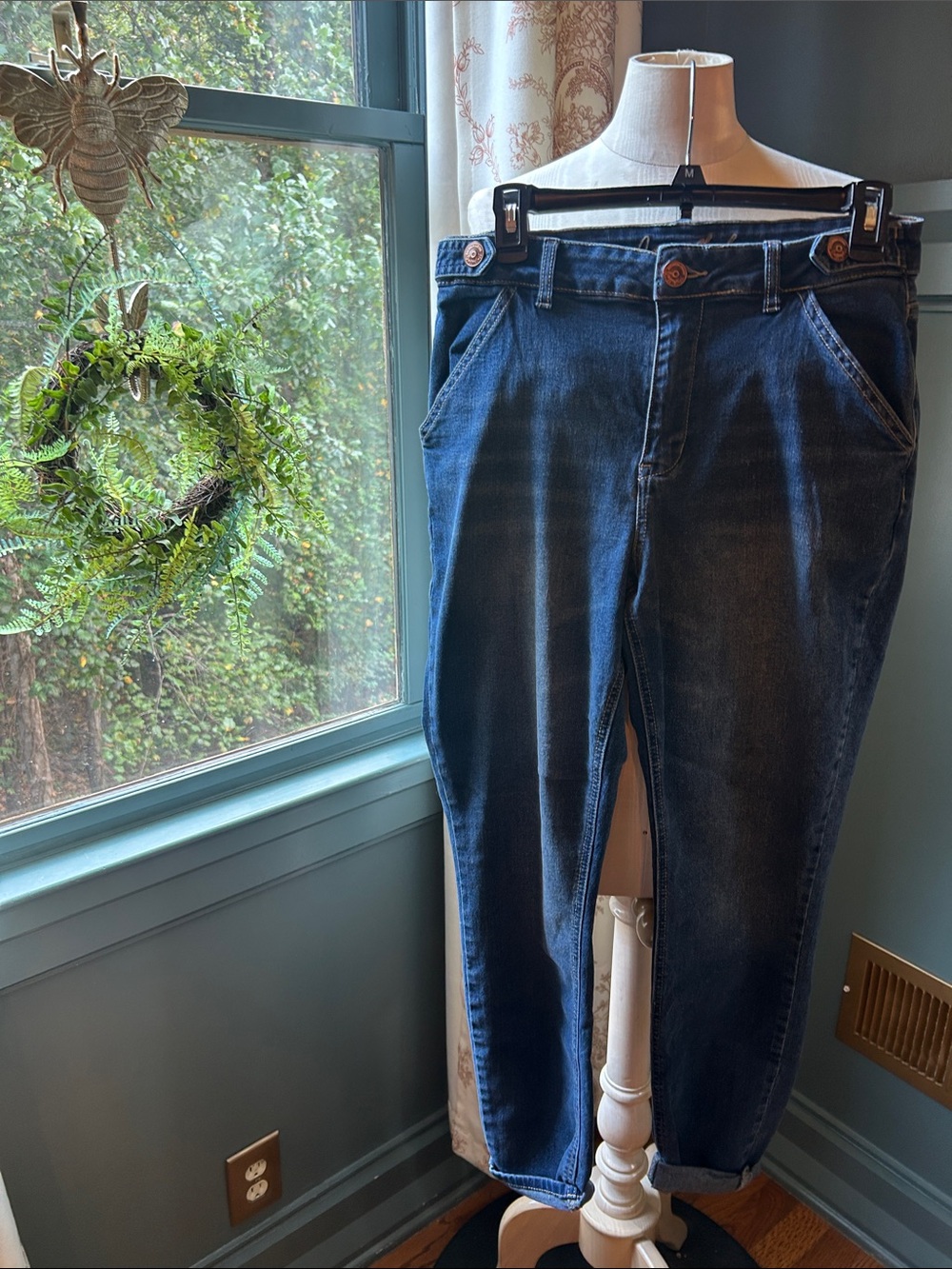 High-Rise Dark Blue Women’s Jeans